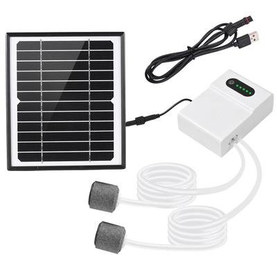 5 W/6 V solarbetriebenes Sauerstoff-Luftpumpen-Set für Aquarium-Oxygenator, Sauerstoffbelüfter, Solarluft