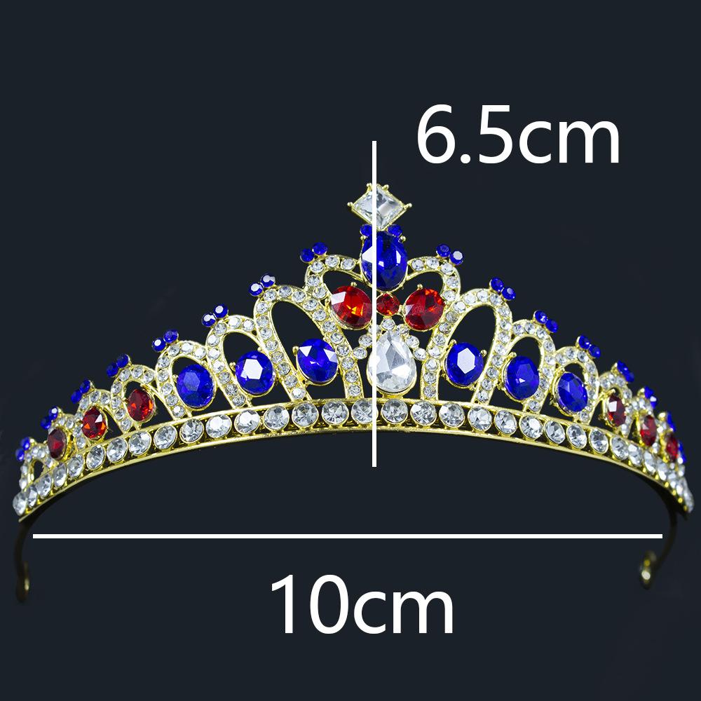 New Retro Crown Women's Full Drill Crown Jewelry Crown Gift Headpiece