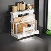 With Drainer Kitchen Storage Rack Wall Mount Chopstick Organization Countertop Organizer Cutting Board Holder Home Kitchen