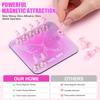 Love Nail Support Metal Base Wear Manicure Practice Magnetic Hook Acrylic Colorful Chess Piece Silver