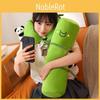 Panda Long Bamboo Pillow  Soft Plush Toy For Girls Bed  Stuffed Animal Doll