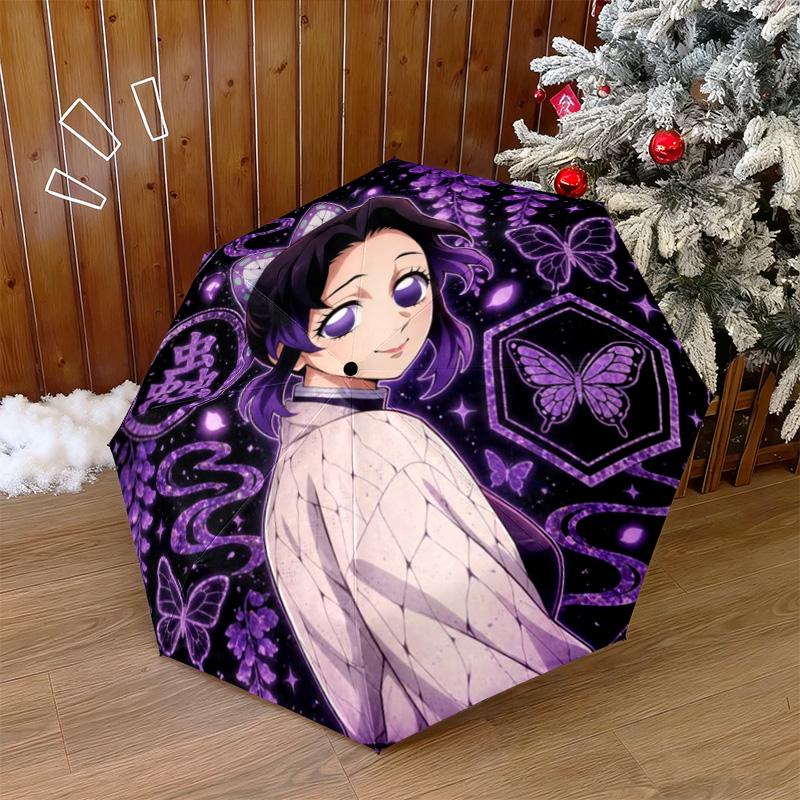 Japanese-style cartoon Demon Slayer Kamado Tanjiro & Kamado Nezuko umbrella including home travel and outdoor activities Multi functional umbrella 3