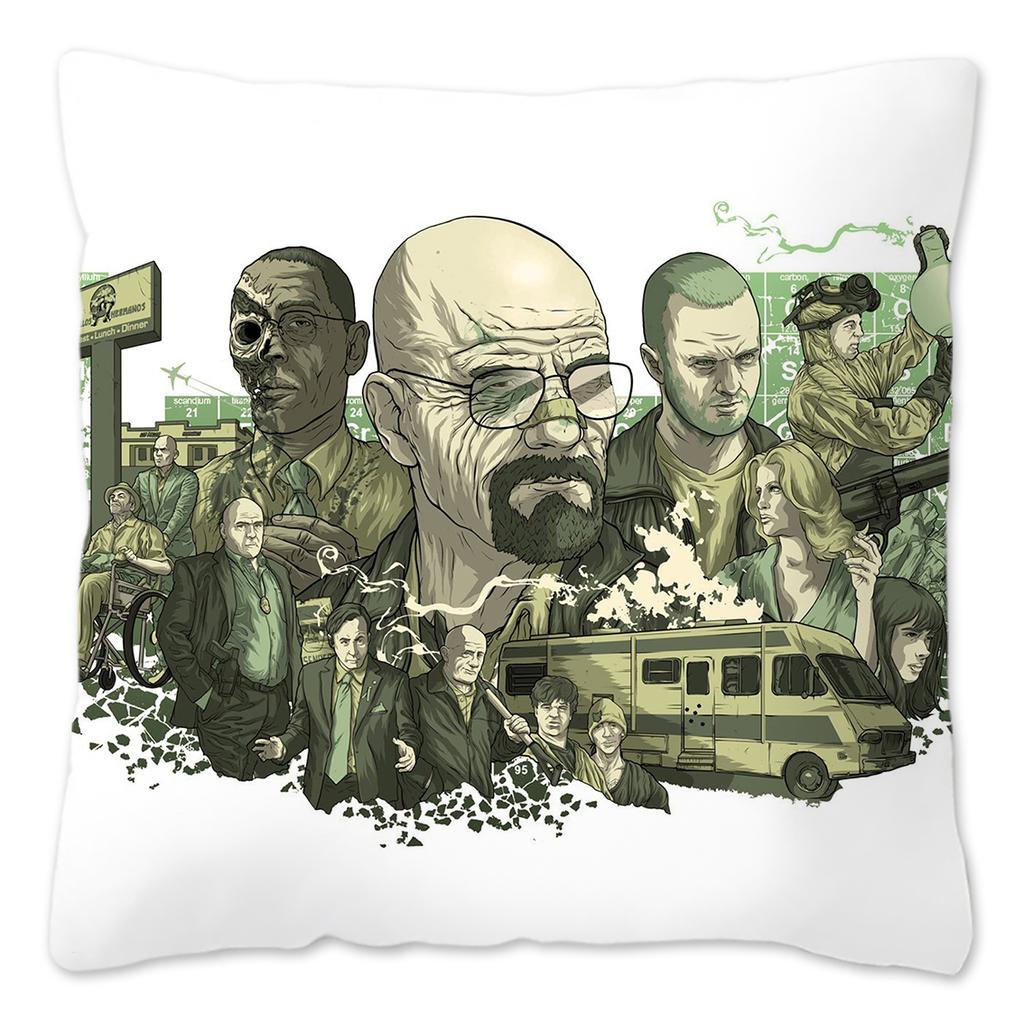 Walter White Meme Pillow Case Home Decoration 100% Polyester Funny Cushion Cover for Sofa Square Pillow Cover 18x18inch