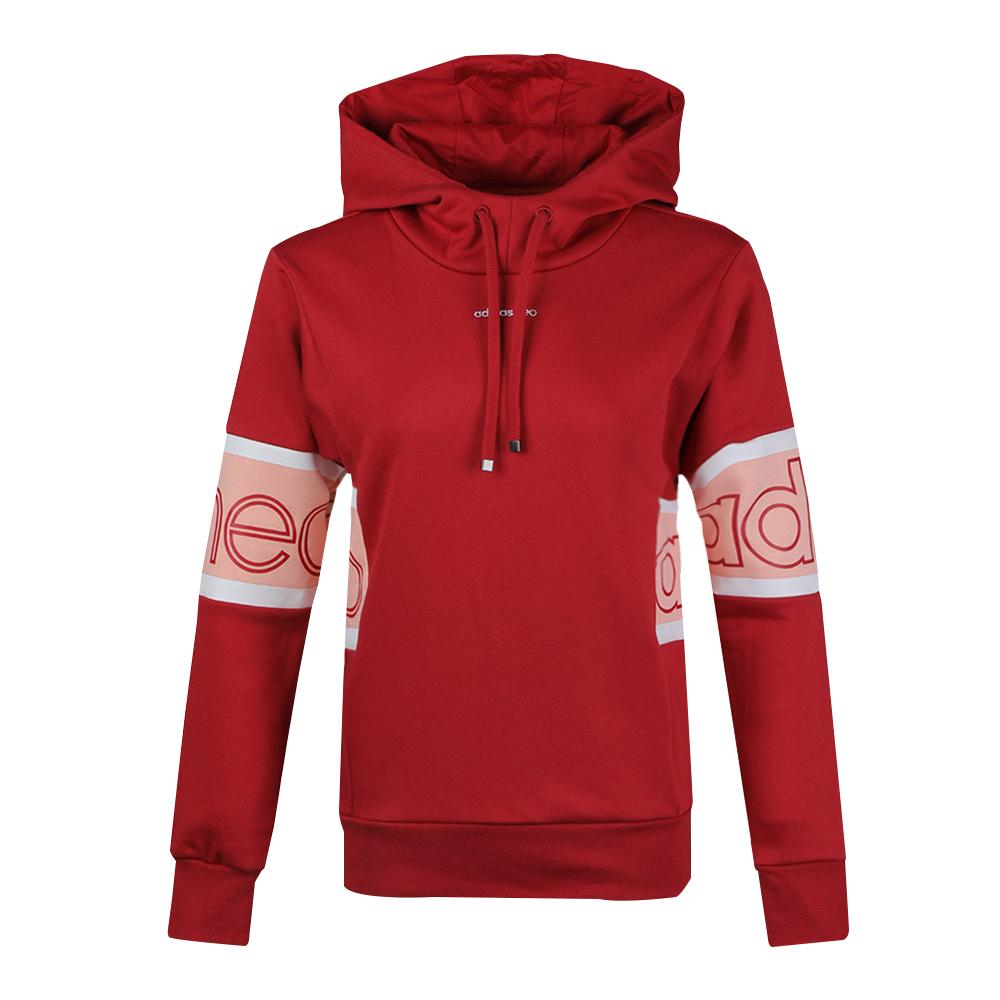 Adidas Neo W Ut Hoody Casual Comfortable Hooded Pullover Sweatshirt Women Sweatshirt Red EI4362