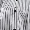 European and American style, new women's clothing, foreign style, high intelligence, light and familiar commuter style, stand-up collar striped shirt