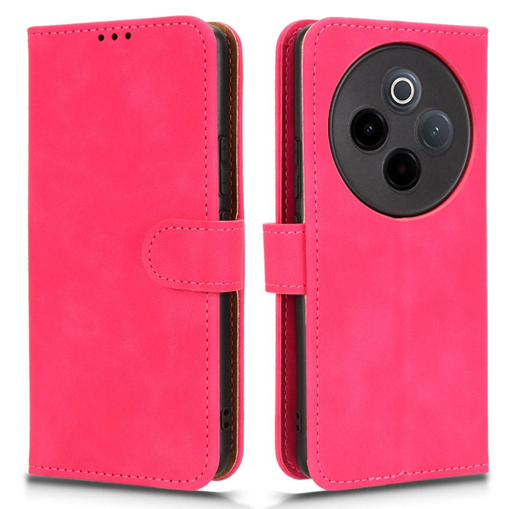 For vivo Y300 Pro 5G Leather Case Skin Feel Anti Drop Wallet Flip Phone Cover