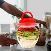 2Pcs Food Grade Plastic Airtight Pickle Jar Transparent Storage Container Household Kitchen Bottle Sealed Jar For Dust