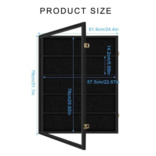 Large Baseball Card Display Case for Graded Sports Cards, Protects and Displays Framed Wall Cards, Practical Card Organizer