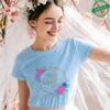 Team Bride Bridal Party T-Shirts, Floral Print Bachelorette Tops, Women's Short Sleeve O Neck Tees for Bridal Shower & Wedding