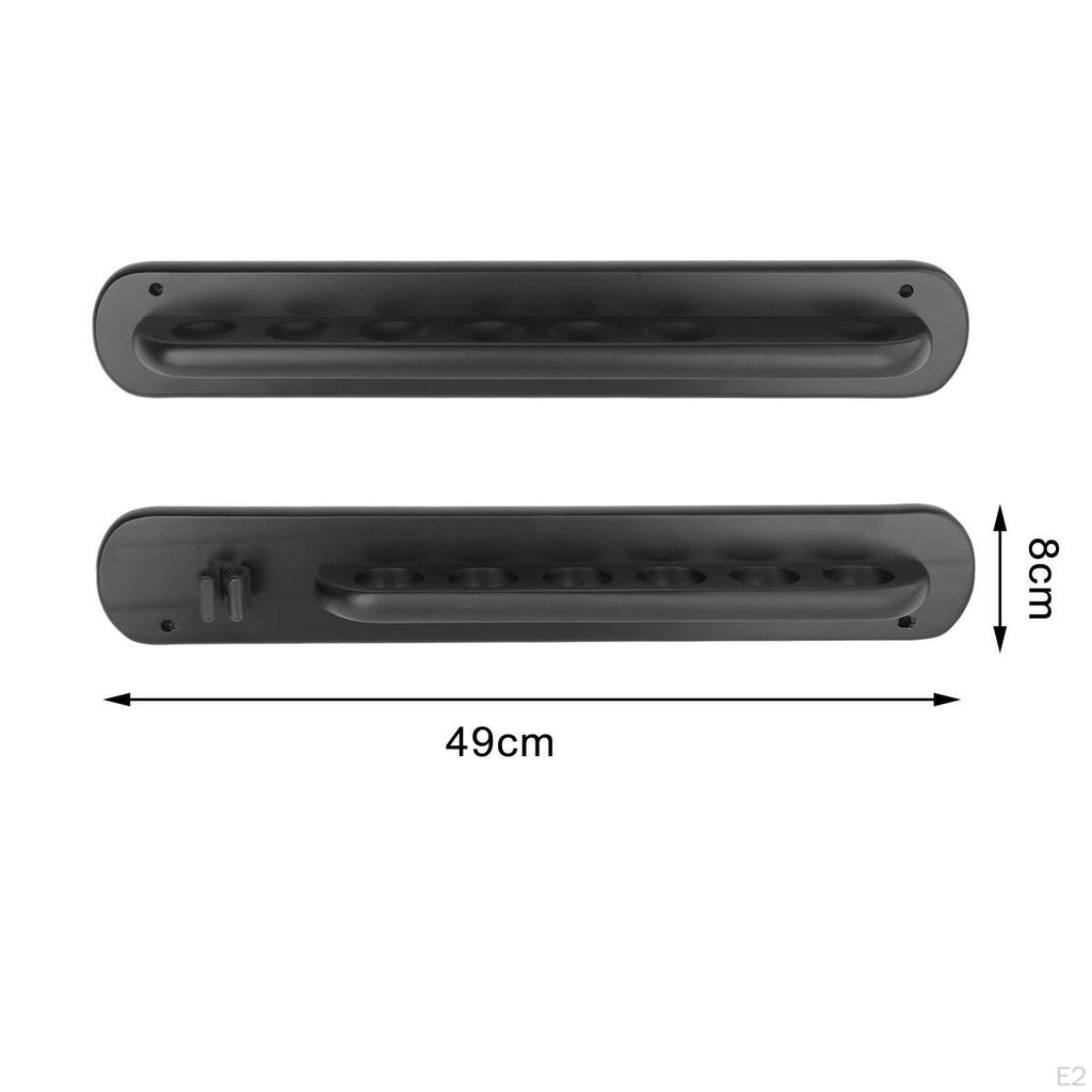 Pool Cue Rack Billiard Wall Mount Rod Holder for Players