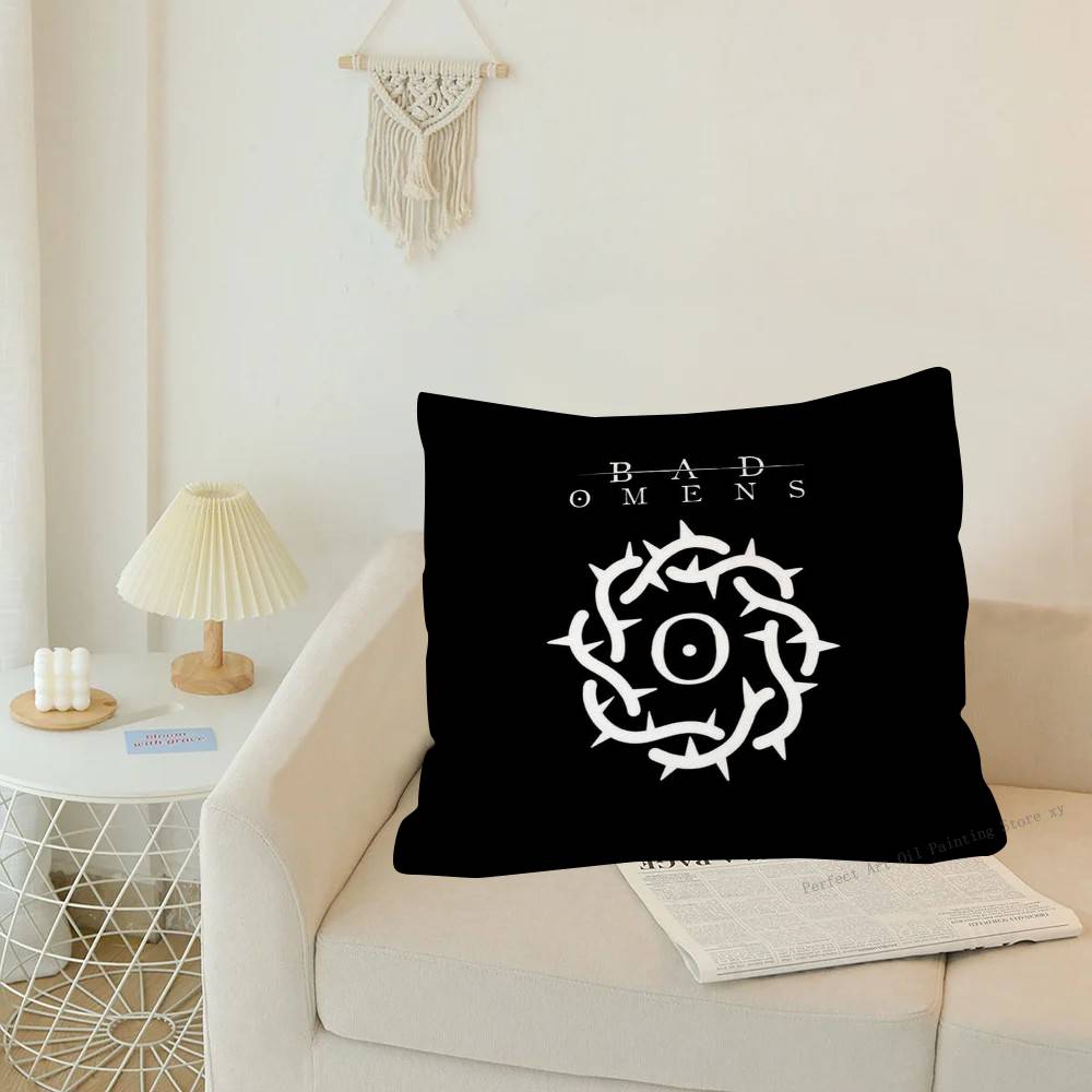 1Pc Bad Omen Cartoon Character Pillow Case Fashion Square Pillowcase Bedroom Sofa Room Ins Decoration Leisure