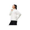 Li Ning Fitness Series Solid Color Hooded Long Sleeve Jacket Women jackets Champagne-White AFDT650-1