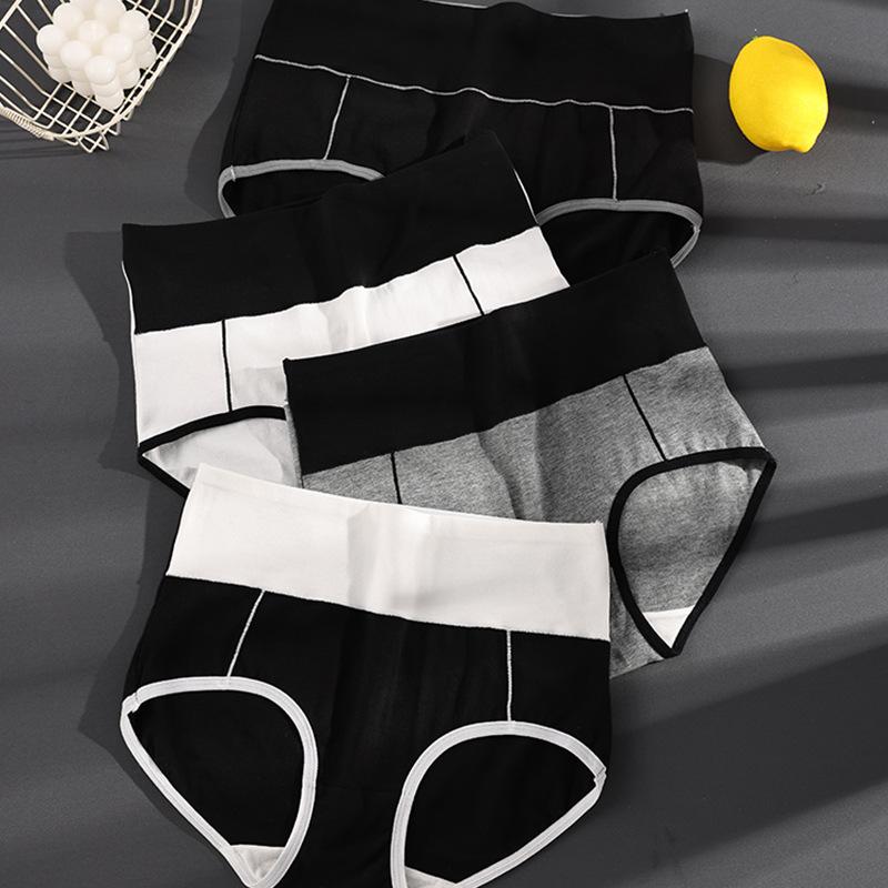 English Standard Women'S Underwear High Waist Belly Pure Cotton Briefs Mulberry Silk Antibacterial Large Size Underwear Women