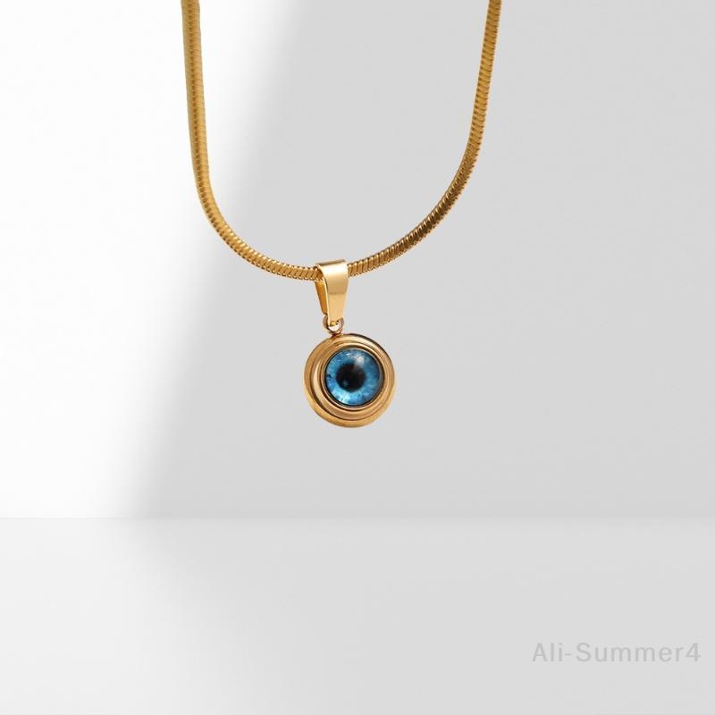 Angel Eyes Clavicle Chain Necklace For Men Women Choker Fashion Jewelry Evil Blue Eye Necklace Collar Gift