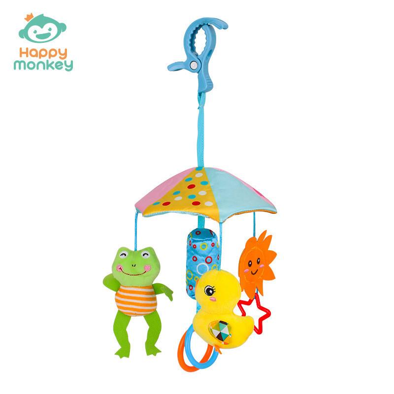 Baby Musical Rotating Bed Mobile Plush Toy For Visual And Auditory Development