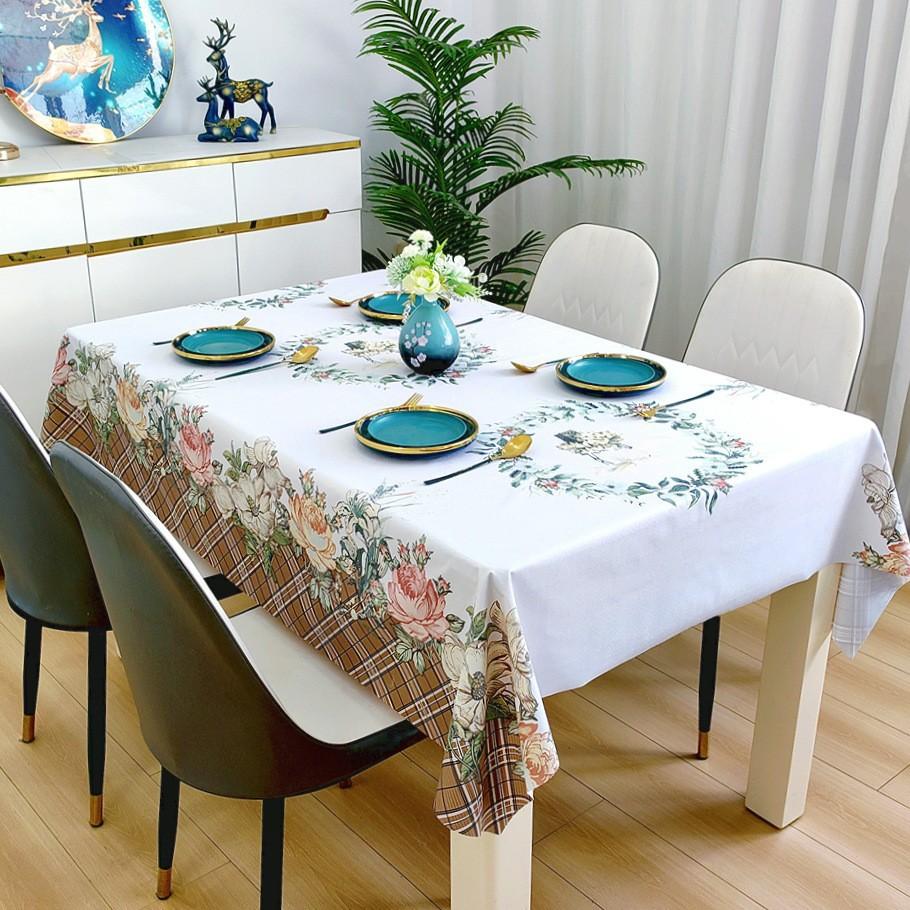 Dining Table Cloth Waterproof, Oil-Proof, Anti-Scalding And Leave-In Rectangular Coffee Table Tablecloth Is Small And Fresh