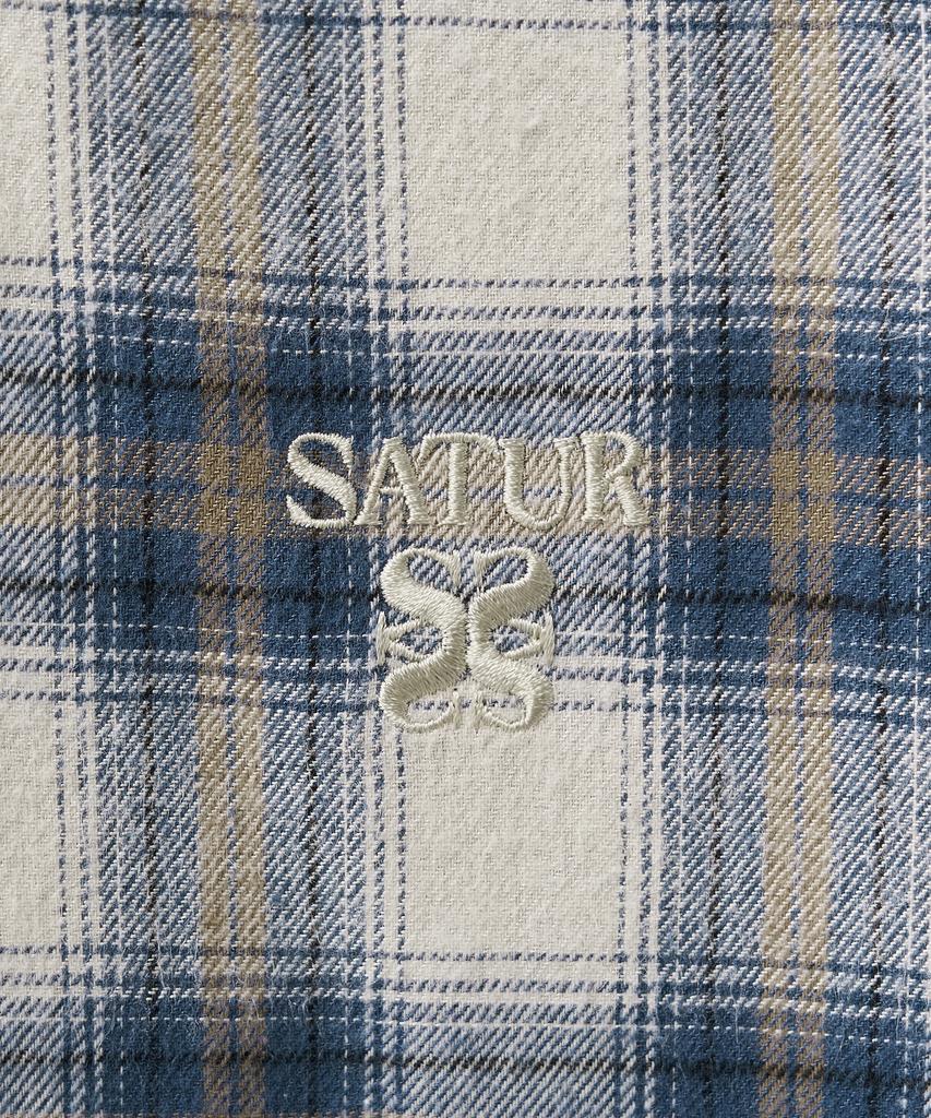 Seteo (W) Classic Flannel Check Shirt Blue