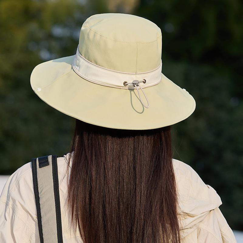 Outdoor sun protection hiking fisherman hat for women, spring and summer Korean version, versatile, face-slimming bucket hat, dual-use sun hat