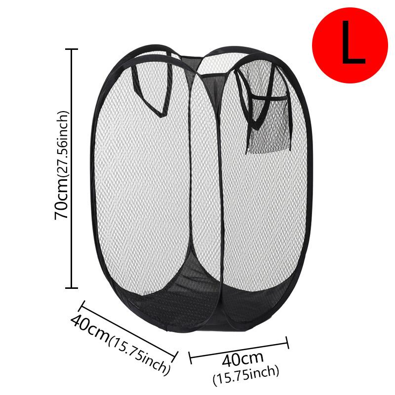 Dirty Clothes Basket Large Capacity Mesh Laundry Basket BathroomCloth MeshStorage BagFrame Bucket Organizers Storage Pouch