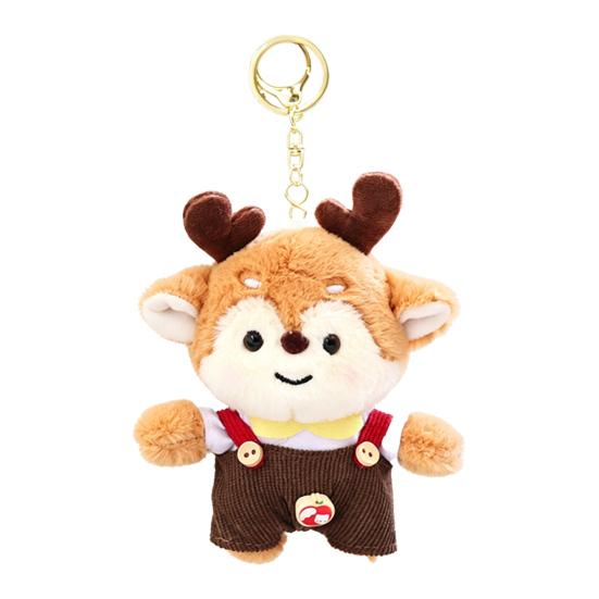 

Cute Deer Plush Keychain Soft Stuffed Animal Pendant for Bags & Backpacks Cartoon Bag Key Accessory for Kids Deer Lovers B колір темно кави