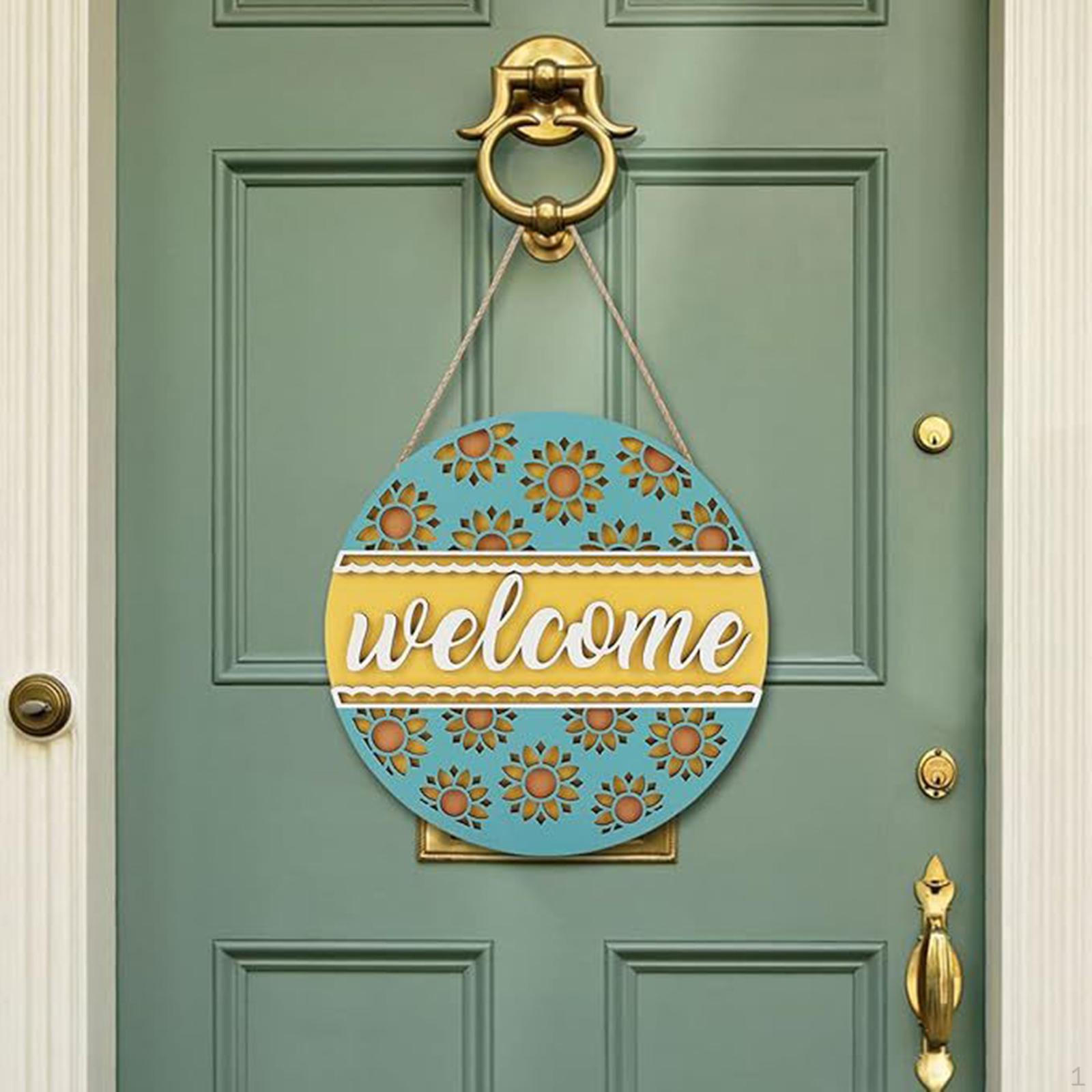 

Charming Wooden Welcome Sign for Farmhouse Entryway Decor Flat