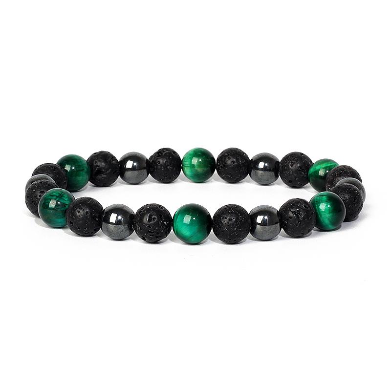 Facted Obsidian Hematite Tiger Eye Bracelets for Magnetic Health Protection Soul Jewelry Nature Stone Beads Bracelet Men Pulsera