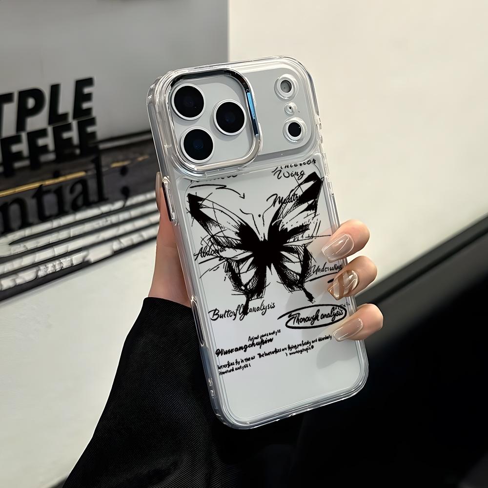 Fashion Butterfly Phone Case for Apple iPhone 17 Air 16 16e 15 14 13 12 11 Pro Max X Xs XR 8 Plus Luxury Clear Cover