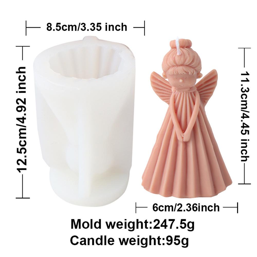 Gebetsengel Kerze Silikonform DIY Mehrstil Flügel Prinzessin Puppe Gips Harz Aromatherapie Kerzenform Heimdekoration Craf