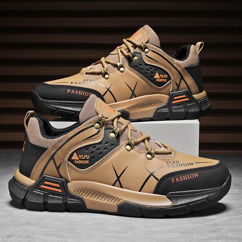2025 Spring Casual Sneakers Anti Slip Wear Resistant Workwear Shoes Fashion Versatile Outdoor Hiking Board Shoes Hombre Tenis