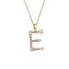 Luxury 26 Letter Necklace Women Unique Design White Zircon Crystal Collarbone Chain Party Jewelry Christmas Gift