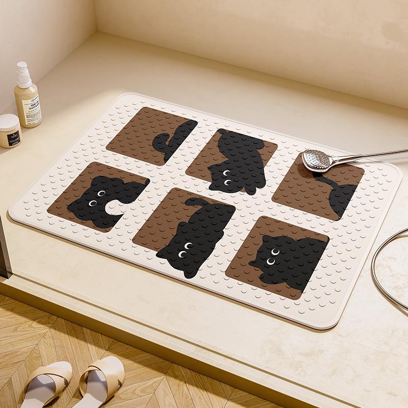Fun Cartoon Bathing Anti-slip Suction Cup Floor Mat for Children Elderly Pregnant Women  Bathroom  Bathing Anti-slip Suction Cup