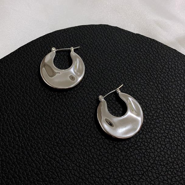 PONYKISS  Минималистичные круглые серьги-кольца из стерлингового серебра для женщин, винтажные, французские, тонкие, геометрические аксессуары