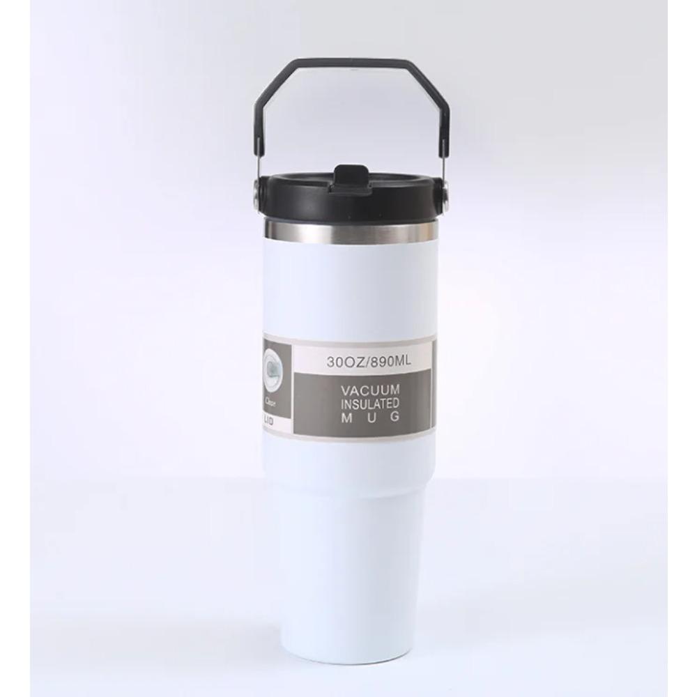 30Oz stainless steel car cup ice cream cup straw vacuum cup coffee cup thermos cup water cup