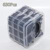 630 pcs. car body rivets, door panel latches, clips, 16 sizes