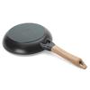 STAUB 24cm Enamel Frying Pan with Wood Handle, NUEVA SARTEN MANGO DE MADERA Redonda, 40511-951, Black, Perfect for New Homes [Parallel Import]