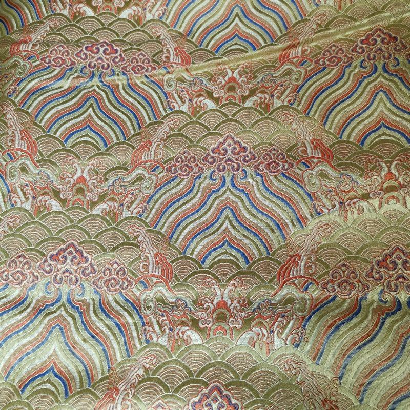 Ancient Style Silk Satin Fabric for Traditional Chinese Tang Suit Cheongsam Embroidered Hanfu Material Handcraft Packaging Cloth