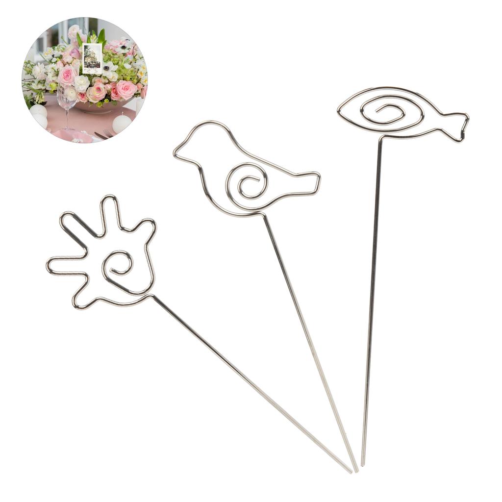 20Pcs Place Card Holder Unique Design  Premium Metal Anti Oxidation Wide Application Name Car