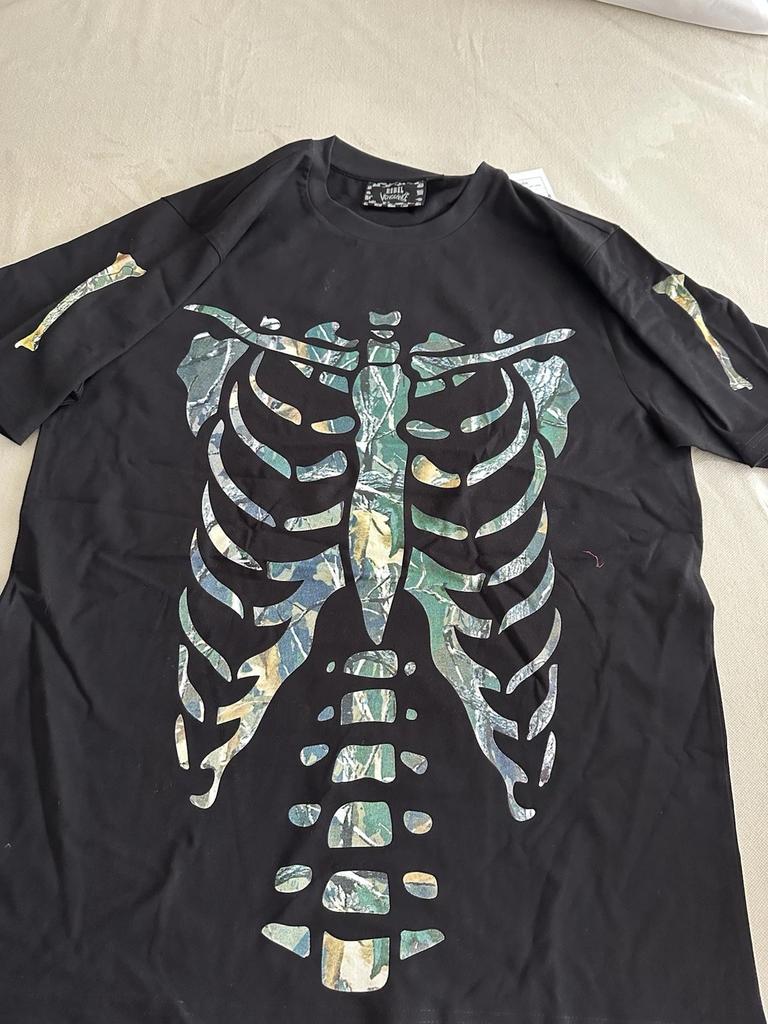 Graphic Camouflage Skeleton designed 100% Cotton T-shirt Mens Tees Top