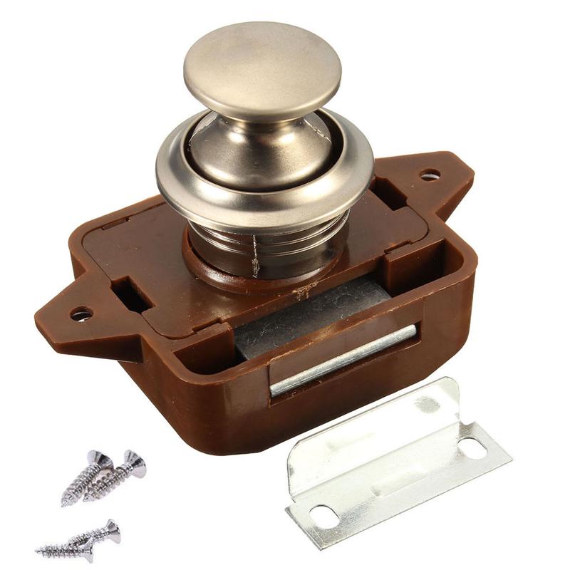 Camper Car Push Lock 20mm RV Caravan Boat Motor Home Cabinet Drawer Latch Button Locks For Furniture Hardware Door Lock