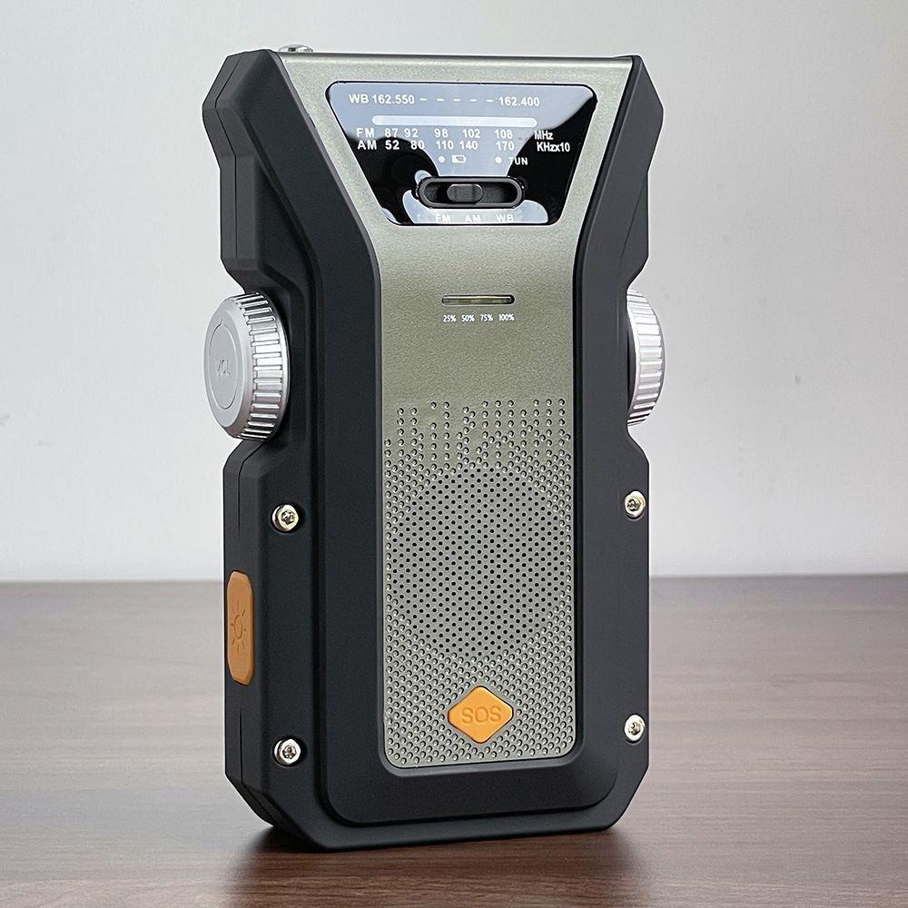 Radio cu energie solară în aer liber Multifuncțional cu manivelă Radio cu reîncărcare portabil Camping Drumeții