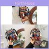Art Ethnic Style Tassel Bag With Drawstring Closure For Casual Travel And Phone Storage