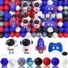 32/74PCS Astronaut Series Silicone Bead Set, Perfect for DIY Handmade Crafts Such As Keychains, Necklaces, Bracelets, Etc