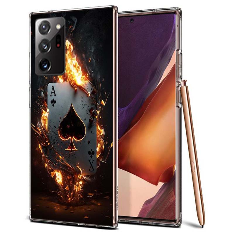 

Ace Burning Poker Phone Case For Samsung A70 A50S A40 A30 A20E A16 A26 A36 A56 A17 Galaxy Note 20 10 9 8 A71 A51 A41 A31 A21S A2 Samsung Note 8