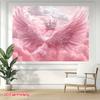 2D Aesthetic Pink Clouds Banner, Angel Wings & Crown Party Decor