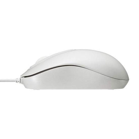 Sanwa Supply Wired Laser Mouse, 3 Buttons, Medium Size, White MA-LS176W