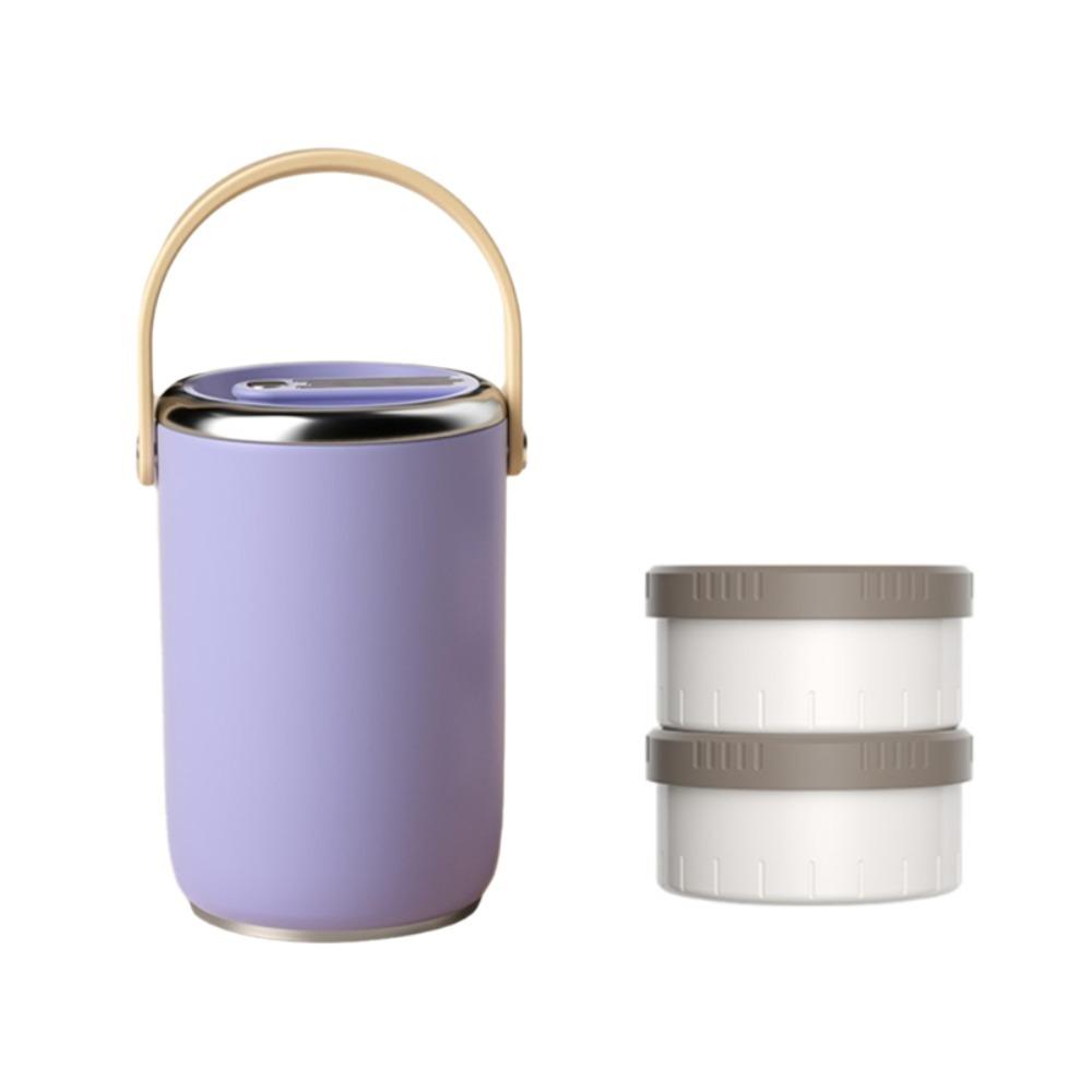 Large Capacity Insulated Food Bucket Multi-layer Thermal Lunch Box Vacuum Insulated Food Jar  Soup