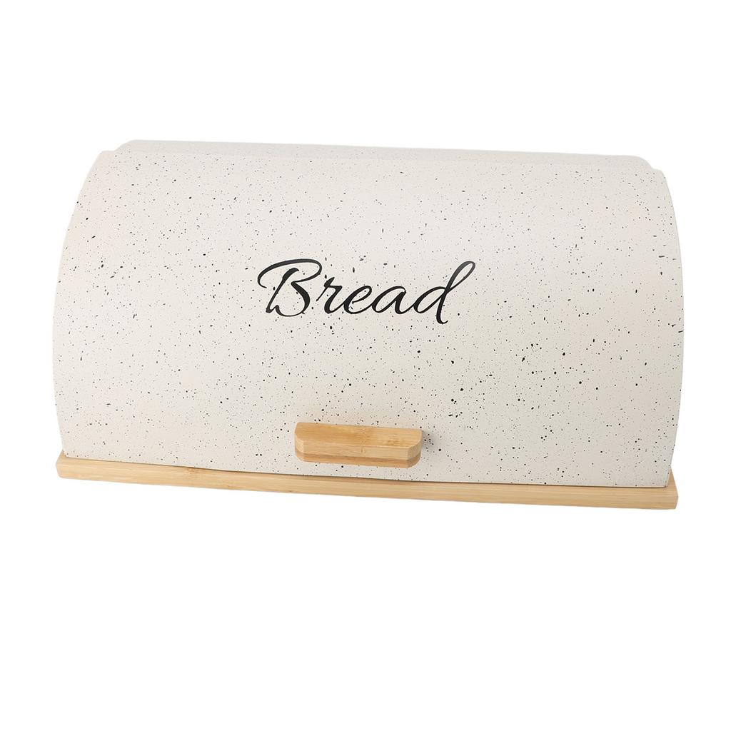 Brotdose Holz Eisen Rolldeckel Flachseitiger Brotaufbewahrungsbehälter mit 3 Stück Vorratsgläsern für