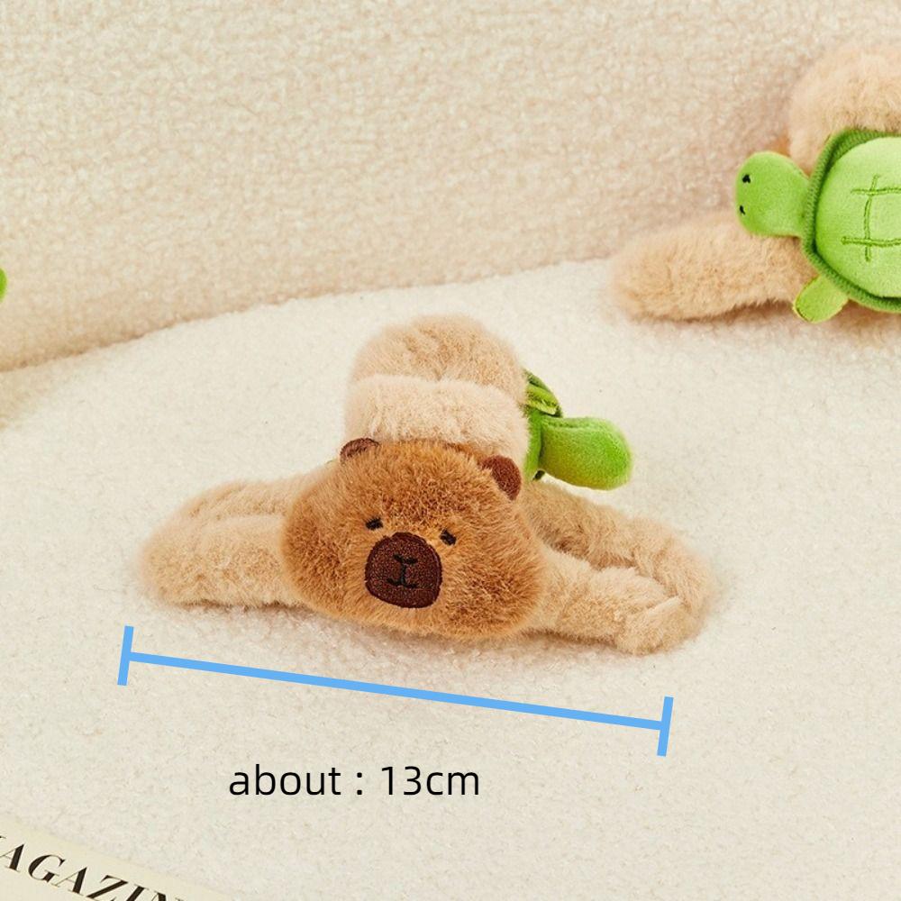 Elastic Hair Claw Clip Girly Heart Hair Rope Cute Capybara Hair Accessories  for Women Girl