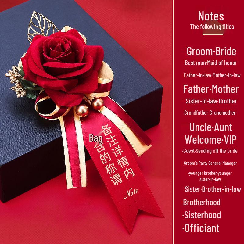 Wedding Corsage & Boutonniere Set for Bride, Groom, Bridesmaids & Groomsmen