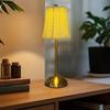 Vintage Rattan Table Lamp LED Dimmable 3 Color Temperatures Rechargeable Cordless Bedside Lamp for Bedroom Living Room